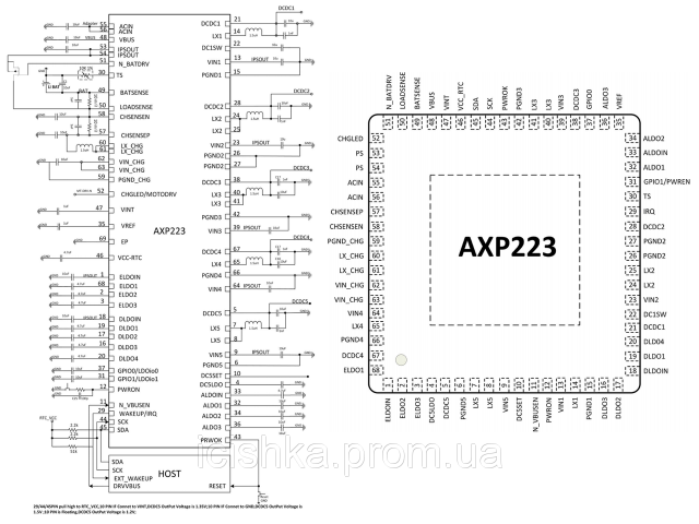 Схема включения axp223