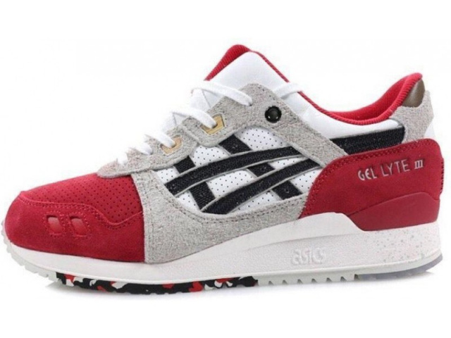 asics gel lyte iii grey black red