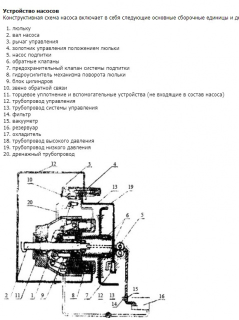 Нп90 гидронасос схема